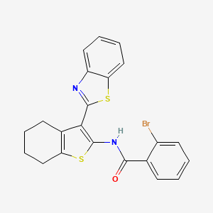 N-[3-(1,3-benzothiazol-2-yl)-4,5,6,7-tetrahydro-1-benzothiophen-2-yl]-2-bromobenzamide
