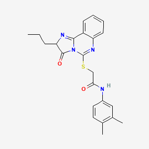N-(3,4-dimethylphenyl)-2-((3-oxo-2-propyl-2,3-dihydroimidazo[1,2-c]quinazolin-5-yl)thio)acetamide