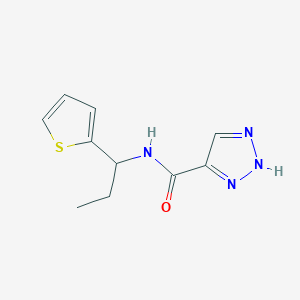 molecular formula C10H12N4OS B2539612 N-[1-(2-thienyl)propyl]-1H-1,2,3-triazole-5-carboxamide CAS No. 1495455-20-3