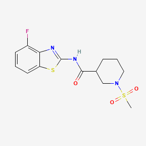 N-(4-fluorobenzo[d]thiazol-2-yl)-1-(methylsulfonyl)piperidine-3-carboxamide