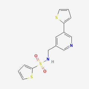 N-((5-(thiophen-2-yl)pyridin-3-yl)methyl)thiophene-2-sulfonamide