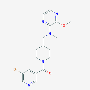 molecular formula C18H22BrN5O2 B2539644 N-{[1-(5-bromopyridine-3-carbonyl)piperidin-4-yl]methyl}-3-methoxy-N-methylpyrazin-2-amine CAS No. 2415583-20-7