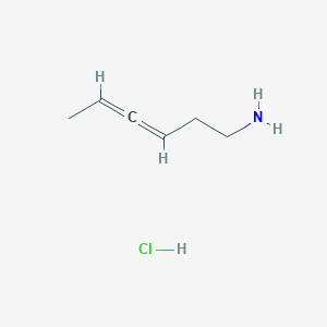 molecular formula C6H12ClN B2539704 hexa-3,4-dien-1-aminehydrochloride CAS No. 2411266-69-6