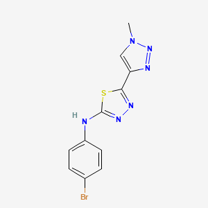 molecular formula C11H9BrN6S B2539706 N-(4-bromophenyl)-5-(1-methyl-1H-1,2,3-triazol-4-yl)-1,3,4-thiadiazol-2-amine CAS No. 2380067-50-3
