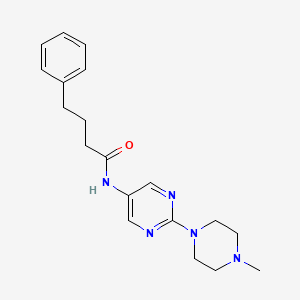 molecular formula C19H25N5O B2539741 N-[2-(4-Methylpiperazin-1-YL)pyrimidin-5-YL]-4-phenylbutanamide CAS No. 1421493-88-0