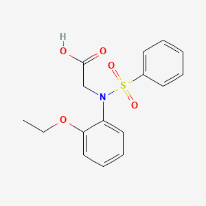 molecular formula C16H17NO5S B2539743 N-(2-ethoxyphenyl)-N-(phenylsulfonyl)glycine CAS No. 358380-49-1