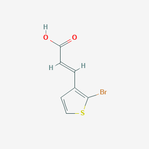 molecular formula C7H5BrO2S B2539783 (E)-3-(2-bromo-thiophen-3-yl)-acrylic acid CAS No. 1196-85-6