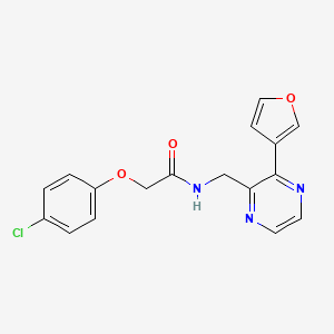 molecular formula C17H14ClN3O3 B2539804 2-(4-chlorophenoxy)-N-((3-(furan-3-yl)pyrazin-2-yl)methyl)acetamide CAS No. 2034394-99-3