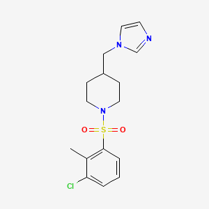 4-((1H-imidazol-1-yl)methyl)-1-((3-chloro-2-methylphenyl)sulfonyl)piperidine