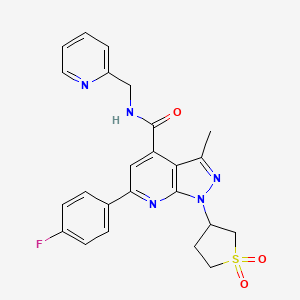 1-(1,1-dioxidotetrahydrothiophen-3-yl)-6-(4-fluorophenyl)-3-methyl-N-(pyridin-2-ylmethyl)-1H-pyrazolo[3,4-b]pyridine-4-carboxamide