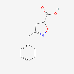 3-Benzyl-4,5-dihydro-isoxazole-5-carboxylic acid