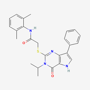 N-(2,6-dimethylphenyl)-2-((3-isopropyl-4-oxo-7-phenyl-4,5-dihydro-3H-pyrrolo[3,2-d]pyrimidin-2-yl)thio)acetamide