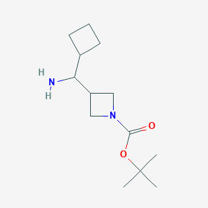 molecular formula C13H24N2O2 B2539850 Tert-butyl 3-[amino(cyclobutyl)methyl]azetidine-1-carboxylate CAS No. 1781534-86-8