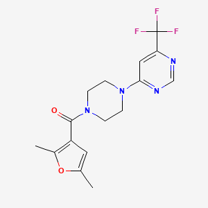 (2,5-Dimethylfuran-3-yl)(4-(6-(trifluoromethyl)pyrimidin-4-yl)piperazin-1-yl)methanone