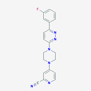4-[4-[6-(3-Fluorophenyl)pyridazin-3-yl]piperazin-1-yl]pyridine-2-carbonitrile