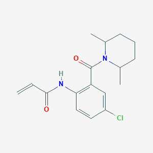 N-[4-Chloro-2-(2,6-dimethylpiperidine-1-carbonyl)phenyl]prop-2-enamide
