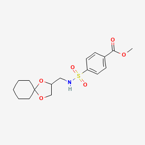 methyl 4-(N-(1,4-dioxaspiro[4.5]decan-2-ylmethyl)sulfamoyl)benzoate