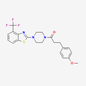 3-(4-Methoxyphenyl)-1-(4-(4-(trifluoromethyl)benzo[d]thiazol-2-yl)piperazin-1-yl)propan-1-one