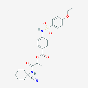 [1-[(1-Cyanocyclohexyl)amino]-1-oxopropan-2-yl] 4-[(4-ethoxyphenyl)sulfonylamino]benzoate