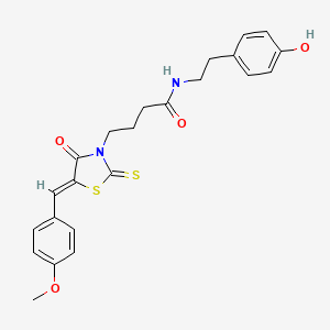 (Z)-N-(4-hydroxyphenethyl)-4-(5-(4-methoxybenzylidene)-4-oxo-2-thioxothiazolidin-3-yl)butanamide