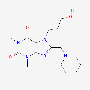 7-(3-hydroxypropyl)-1,3-dimethyl-8-(piperidin-1-ylmethyl)-3,7-dihydro-1H-purine-2,6-dione