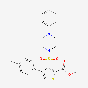 Methyl 4-(4-methylphenyl)-3-[(4-phenylpiperazin-1-yl)sulfonyl]thiophene-2-carboxylate