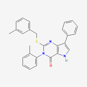 2-((3-methylbenzyl)thio)-7-phenyl-3-(o-tolyl)-3H-pyrrolo[3,2-d]pyrimidin-4(5H)-one