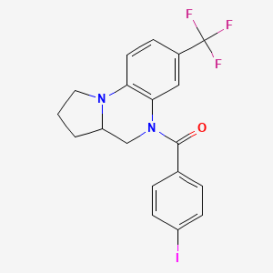 (4-iodophenyl)[7-(trifluoromethyl)-2,3,3a,4-tetrahydropyrrolo[1,2-a]quinoxalin-5(1H)-yl]methanone