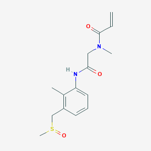 molecular formula C15H20N2O3S B2539887 N-Methyl-N-[2-[2-methyl-3-(methylsulfinylmethyl)anilino]-2-oxoethyl]prop-2-enamide CAS No. 2361811-51-8