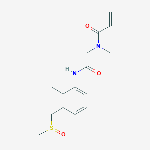 N-Methyl-N-[2-[2-methyl-3-(methylsulfinylmethyl)anilino]-2-oxoethyl]prop-2-enamide