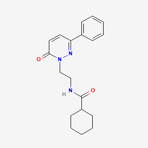 N-(2-(6-oxo-3-phenylpyridazin-1(6H)-yl)ethyl)cyclohexanecarboxamide