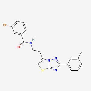 3-bromo-N-(2-(2-(m-tolyl)thiazolo[3,2-b][1,2,4]triazol-6-yl)ethyl)benzamide