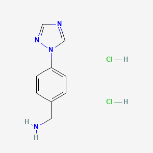 [4-(1H-1,2,4-triazol-1-yl)phenyl]methanamine dihydrochloride