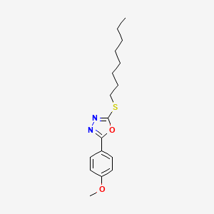 2-(4-Methoxyphenyl)-5-(octylsulfanyl)-1,3,4-oxadiazole