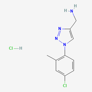 molecular formula C10H12Cl2N4 B2539912 [1-(4-Chloro-2-methylphenyl)triazol-4-yl]methanamine;hydrochloride CAS No. 2379971-43-2