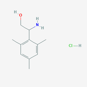 molecular formula C11H18ClNO B2539914 2-Amino-2-mesitylethan-1-ol hydrochloride CAS No. 2172054-14-5