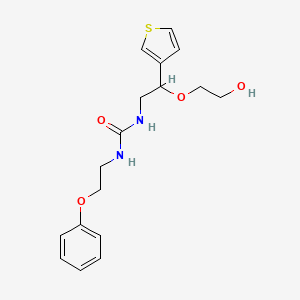 molecular formula C17H22N2O4S B2539917 1-(2-(2-Hydroxyethoxy)-2-(thiophen-3-yl)ethyl)-3-(2-phenoxyethyl)urea CAS No. 2034305-39-8