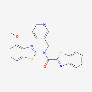 molecular formula C23H18N4O2S2 B2539928 N-(4-ethoxybenzo[d]thiazol-2-yl)-N-(pyridin-3-ylmethyl)benzo[d]thiazole-2-carboxamide CAS No. 895008-21-6