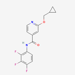 molecular formula C16H13F3N2O2 B2539931 2-(cyclopropylmethoxy)-N-(2,3,4-trifluorophenyl)isonicotinamide CAS No. 2034244-71-6