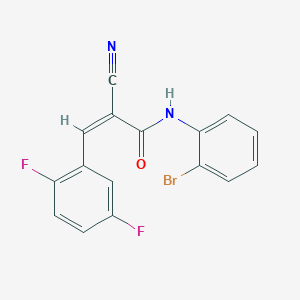molecular formula C16H9BrF2N2O B2539934 (Z)-N-(2-bromophenyl)-2-cyano-3-(2,5-difluorophenyl)prop-2-enamide CAS No. 1223868-69-6