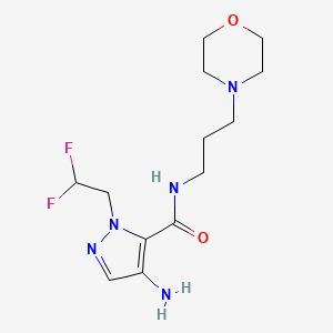 4-Amino-1-(2,2-difluoroethyl)-N-(3-morpholin-4-ylpropyl)-1H-pyrazole-5-carboxamide