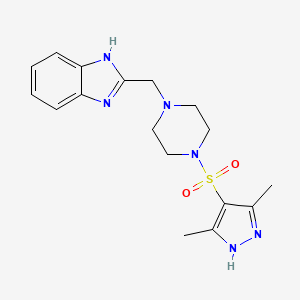 2-((4-((3,5-dimethyl-1H-pyrazol-4-yl)sulfonyl)piperazin-1-yl)methyl)-1H-benzo[d]imidazole
