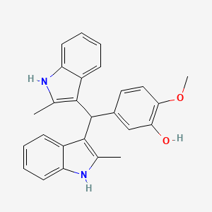 5-[bis(2-methyl-1H-indol-3-yl)methyl]-2-methoxyphenol