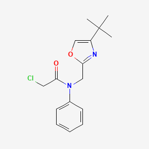 N-[(4-Tert-butyl-1,3-oxazol-2-yl)methyl]-2-chloro-N-phenylacetamide