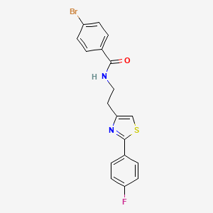 molecular formula C18H14BrFN2OS B2539947 4-bromo-N-{2-[2-(4-fluorophenyl)-1,3-thiazol-4-yl]ethyl}benzamide CAS No. 895785-81-6