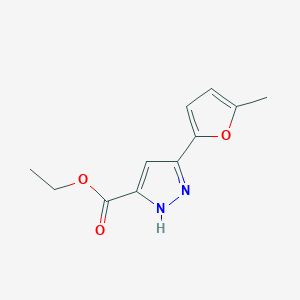 molecular formula C11H12N2O3 B2539968 Ethyl 5-(5-methylfuran-2-yl)-1H-pyrazole-3-carboxylate CAS No. 1036000-39-1