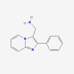 molecular formula C14H13N3 B2539991 (2-Phenylimidazo[1,2-a]pyridin-3-yl)methanamine CAS No. 817172-48-8; 817172-49-9