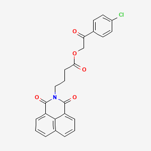 molecular formula C24H18ClNO5 B2540001 2-(4-氯苯基)-2-氧代乙基 4-(1,3-二氧代-1H-苯并[de]异喹啉-2(3H)-基)丁酸酯 CAS No. 324044-95-3