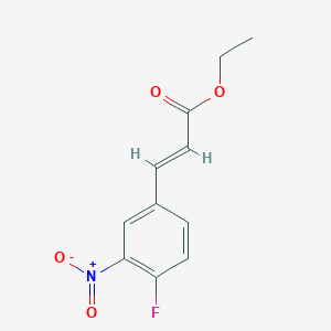 molecular formula C11H10FNO4 B2540004 (2e)-3-(4-Fluoro-3-nitrophenyl)-2-propenoic acid, ethyl ester CAS No. 383664-94-6