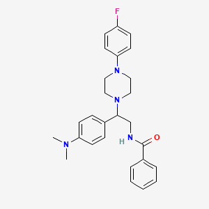 molecular formula C27H31FN4O B2540009 N-{2-[4-(dimethylamino)phenyl]-2-[4-(4-fluorophenyl)piperazin-1-yl]ethyl}benzamide CAS No. 946286-97-1